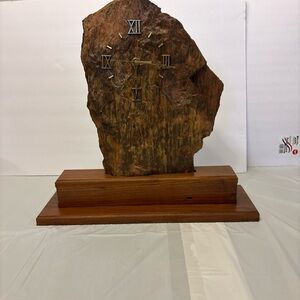 Rustic Wooden Clock with Roman Numerals